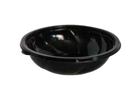 Фото №1 - Одноразовая продукция: Контейнер пластиковый круглый 750мл d=189мм черный ПЭТ /пач.=75 шт.