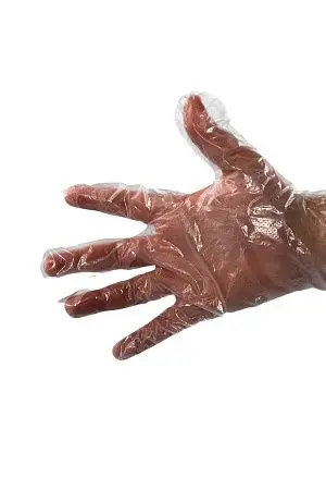 Фото №13 - Перчатки: полиэтиленовые L одноразовые /пач.=100 шт.