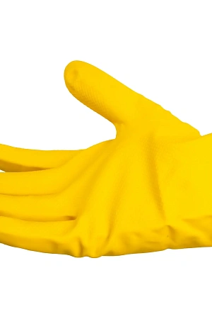Фото №8 - Vileda: Перчатки многоцелевые M желтый резиновые