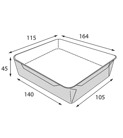 Одноразовая продукция: Контейнер бумажный 500мл 140х164х105 без крышки OSQ OpSalad 500 /пач.=50 шт.