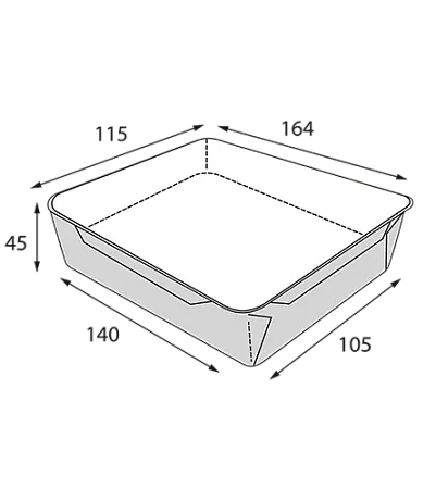 Фото №2 - Одноразовая продукция: Контейнер бумажный 500мл 140х164х105 без крышки OSQ OpSalad 500 /пач.=50 шт.