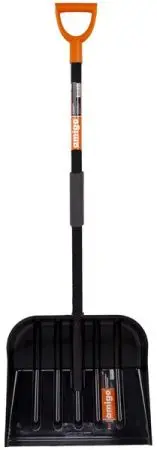 Фото №1 - Хозяйственный инвентарь: Лопата для снега пластик с алюминиевым черенком и ручкой AMIGO 78011