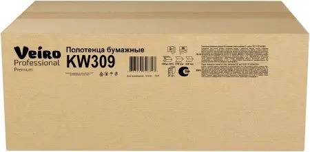 VEIRO: Полотенца бумажные W 2сл 150л 32х21,6см Premium белые