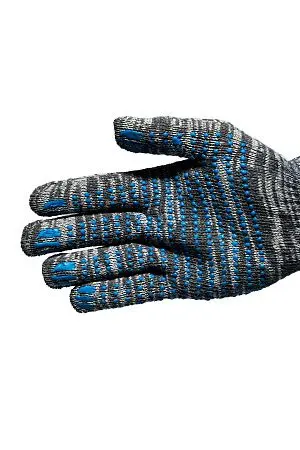 Фото №7 - Перчатки: х/б вязаные с ПВХ 4-х ниточные Графит