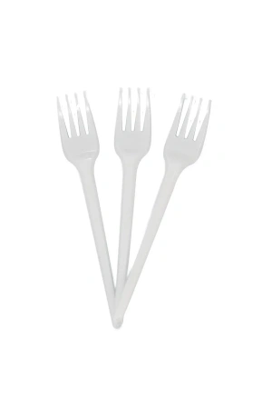 Фото №1 - Одноразовая продукция: Вилка столовая 165мм белая /пач.=100 шт.