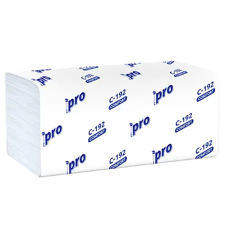 Фото №2 - Вик: Полотенца бумажные V 1сл 250л 21х22см 100% целлюлоза 25г белые PROtissue