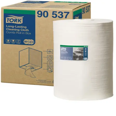 Tork: Салфетка W1, W2, W3 Premium 114м/32 1сл 300л нетканый материал для интенсивной очистки белый