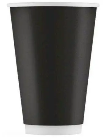 Одноразовая продукция: Стакан бумажный 350мл 2сл d=90мм черный /пач.=25 шт.