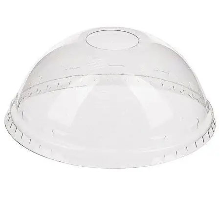 Фото №1 - Одноразовая продукция: Крышка к стакану d= 95 мм купольная без отверстия ПЭТпрозрачная /пач.=50 шт.