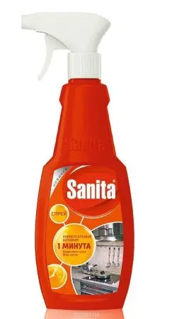 Фото №1 - Чистящее средство: САНИТА Спрей 500мл 1 МИНУТА для кухонных поверхностей