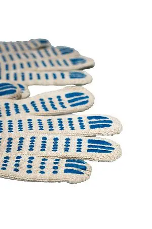 Фото №6 - Перчатки: х/б вязаные с ПВХ 5-ти ниточные белые