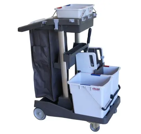 Фото №1 - Vileda: Волео Про: Тележка комплексная 2х25л с вертикальным отжимом