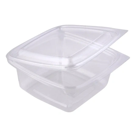 Фото №1 - Одноразовая продукция: Контейнер 350мл 137х137х45мм ракушка прозрачный КР-СК