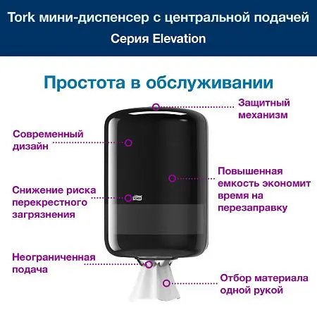 Фото №5 - Tork: Диспенсер М2 Elevation для полотенец ЦВ черный