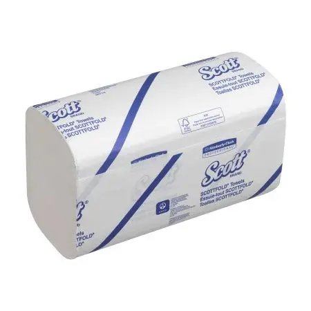 Kimberly-Clark: Полотенца бумажные Скотт Скоттфолд 1сл 175л 31,5х20,0см белые