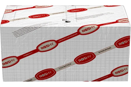 Бумажные салфетки: столовые 2сл 250листов 24х24 1/8 Сыктывкар ROSHY белые