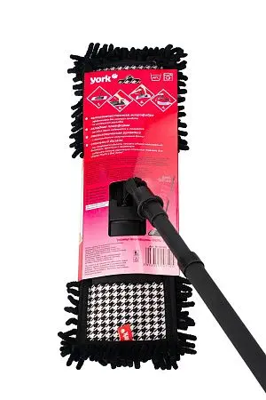 Фото №6 - Хозяйственный инвентарь: Швабра YORK Пепита Стайл с МОПом микрофибра "лапша" , телескопический черенок 85 -140 см