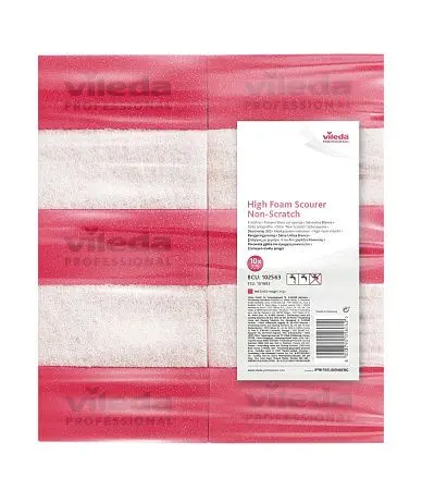 Фото №4 - Vileda: Губка 7х15см мягкая (бел.абразив) красный