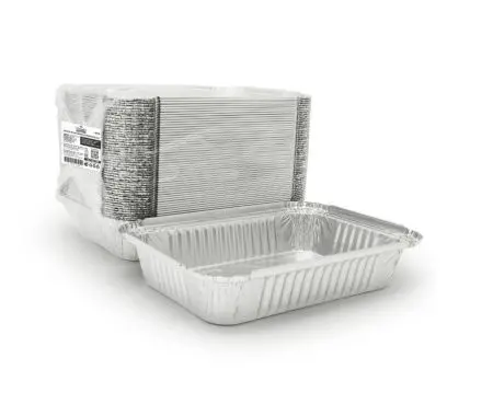 Фото №1 - Одноразовая продукция: Форма алюминиевая 880мл 218х156х38 без крышки /пач.=50 шт.