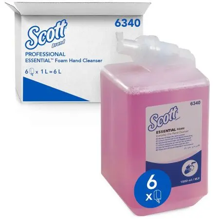 Kimberly-Clark: Мыло Скотт 1л пенное для ежедневного использования розовое