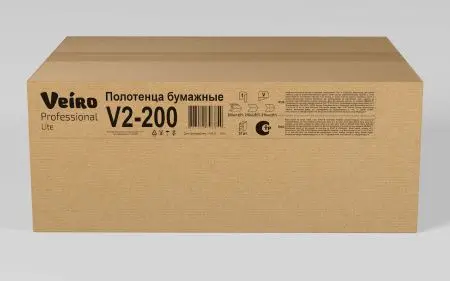 Вик: Полотенца бумажные V 1сл 200л 21х21,6см белые СЫКТЫВКАР Lite