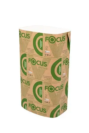 Фото №4 - Хаят: Полотенца бумажные V 1сл 200л 23х20,5см ФОКУС ЭКО белые ПЭ