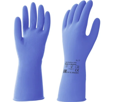 Фото №1 - HQ Profiline: Перчатки резиновые S синие