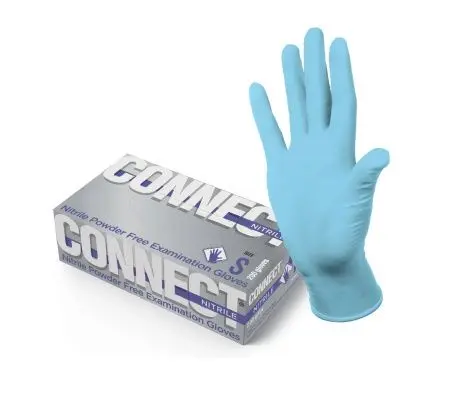 Фото №1 - Перчатки: нитриловые неопудренные S нестерильные голубые /пач.=200 шт.