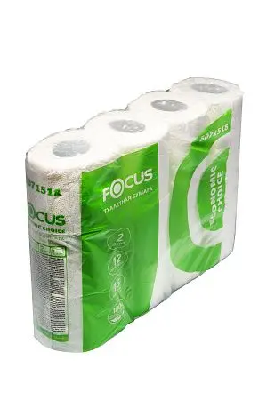 Фото №4 - Хаят: Бумага туалетная 2сл 15м ФОКУС Экономик Чойс белая /пач.=12 шт.
