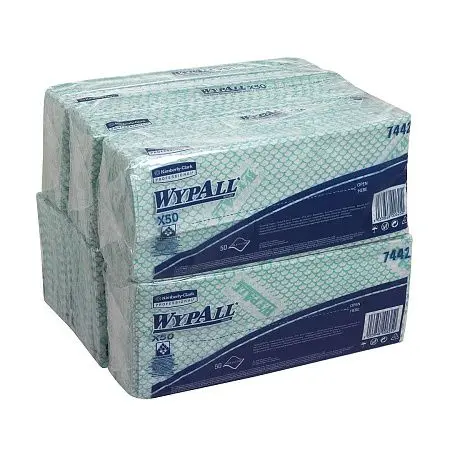 Фото №3 - Kimberly-Clark: Салфетки Вайпол Х50 1сл 41,6х24,5см зеленые /пач.=50 шт.