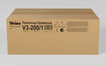 Вик: Полотенца бумажные V 1сл 200л 21х23 белые СЫКТЫВКАР Lite