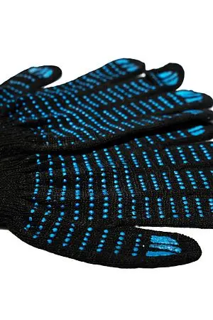 Фото №5 - Перчатки: х/б вязаные с ПВХ 4-х ниточные ЧЕРНЫЕ