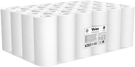 Фото №9 - VEIRO: Полотенца бумажные 2сл 12,5м/22 Comfort белые кухонные /пач.=2 шт.
