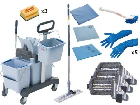 Фото №1 - Vileda: Промонабор №1 Все включено с УльтраСпид Про серо-голубой