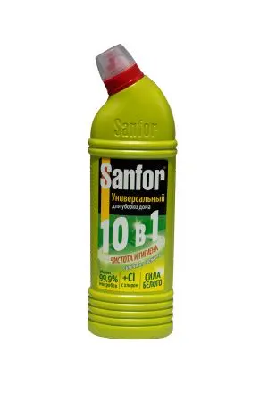 Фото №1 - Чистящее средство: САНФОР УНИВЕРСАЛ 750 г гель с хлором для сантехники Лимон
