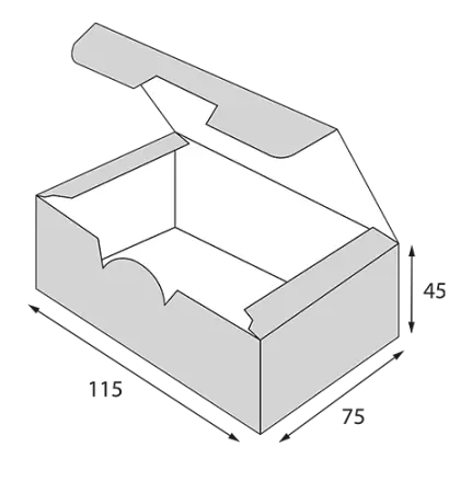 Одноразовая продукция: Контейнер бумажный 115х75х45 OSQ Fast Food Box S /пач.=25 шт.