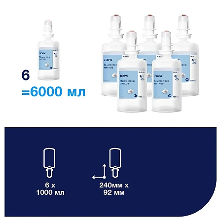 Фото №4 - ТОРК: Tellus Мыло S4 пена 1л жидкое для рук МЯГКОЕ