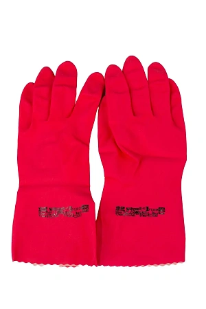 Фото №8 - Vileda: Перчатки многоцелевые M красный резиновые