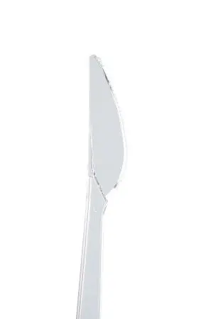 Фото №2 - Одноразовая продукция: Нож столовый 180мм прозрачный /пач.=50 шт.