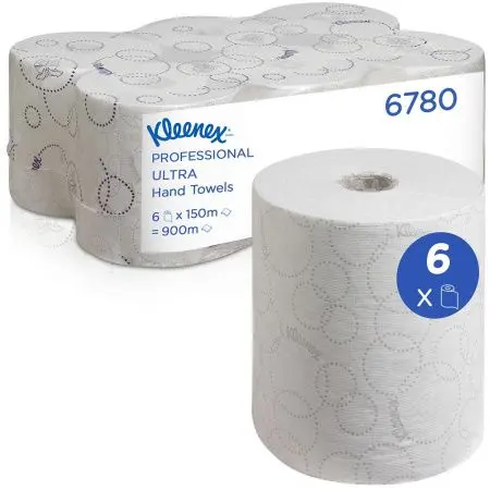 Kimberly-Clark: Полотенца бумажные Клинекс Ультра 150м/19,8 2сл белые