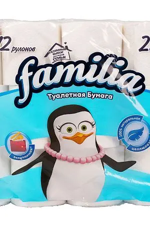 Фото №2 - Хаят: Бумага туалетная 2сл 15м ФАМИЛИЯ Классик белая /пач.=12 шт.