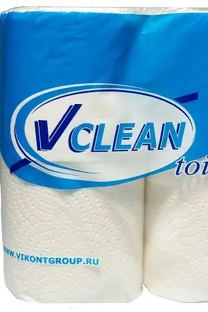 Фото №2 - Бумага туалетная: 2сл 50м целлюлоза цвет белый Виклин /пач.=4 шт.