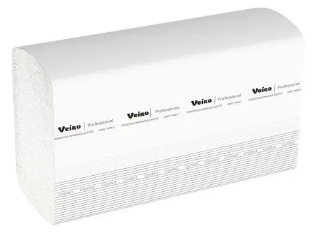 VEIRO: Полотенца бумажные Z 2сл 200л 22,5х21,3см Comfort белые