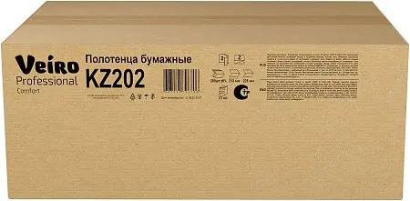 Фото №7 - VEIRO: Полотенца бумажные Z 2сл 200л 22,5х21,3см Comfort белые
