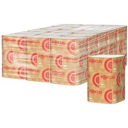 Фото №3 - Хаят: Полотенца бумажные V 2сл 200л 23х20,5см ФОКУС ПРЕМИУМ белые ПЭ