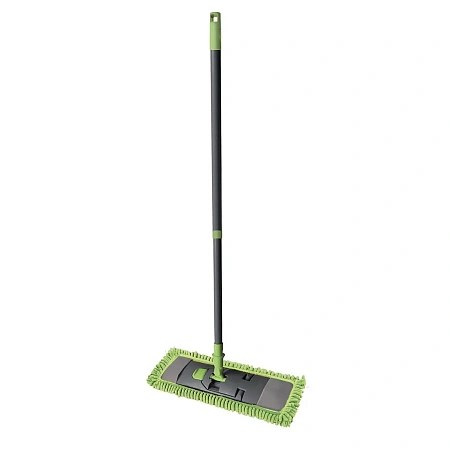Фото №9 - Хозяйственный инвентарь: Швабра YORK Сальса с плоским МОПом микрофибра , телескопический черенок 130 см, еврорезьба