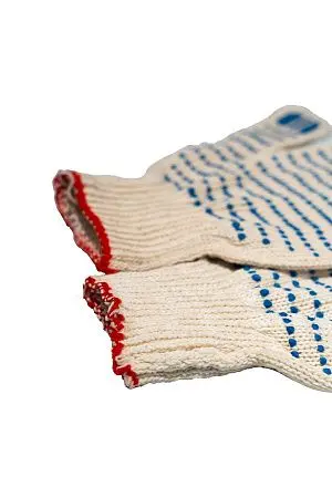 Фото №4 - Перчатки: х/б вязаные с ПВХ 4-х ниточные 7,5класс белые Мастер