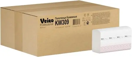 VEIRO: Полотенца бумажные W 2сл 150л 32х21,6см Premium белые