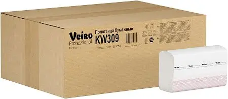 Фото №4 - VEIRO: Полотенца бумажные W 2сл 150л 32х21,6см Premium белые