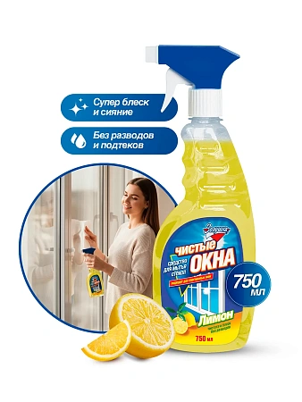 Фото №2 - Чистящее средство: ЗОЛУШКА 750мл для стекол Лимон (триггер)